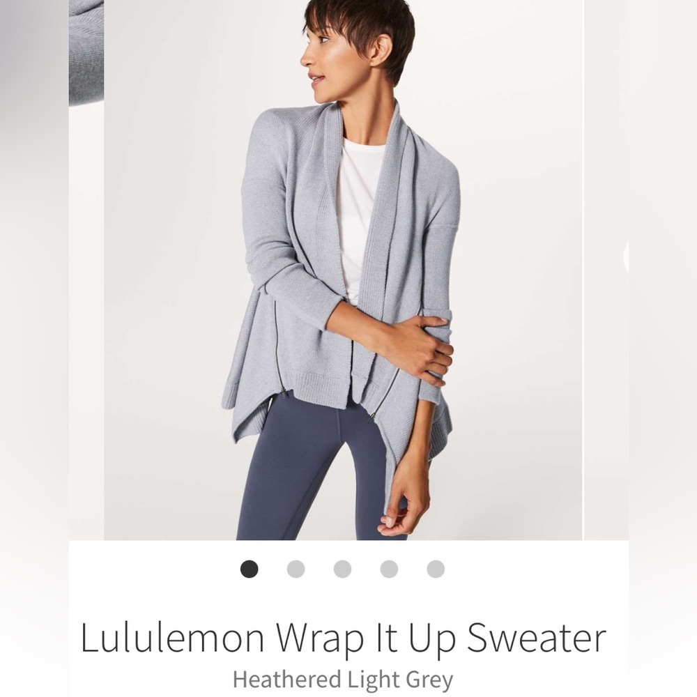 Excellent condition, rare, oversized Lululemon Wrap it Up sweater.